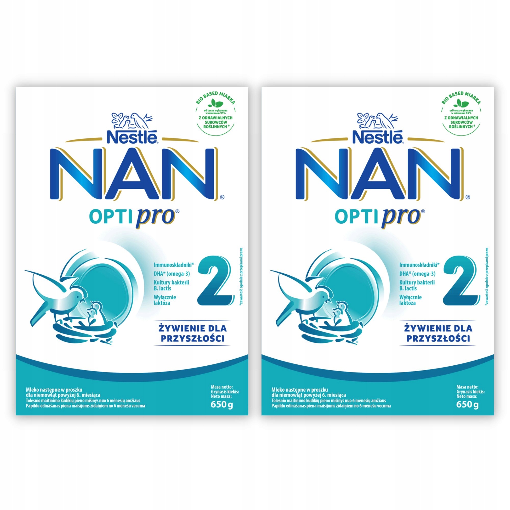 Nestle Nan 2 Optipro Zestaw 2x 650 g