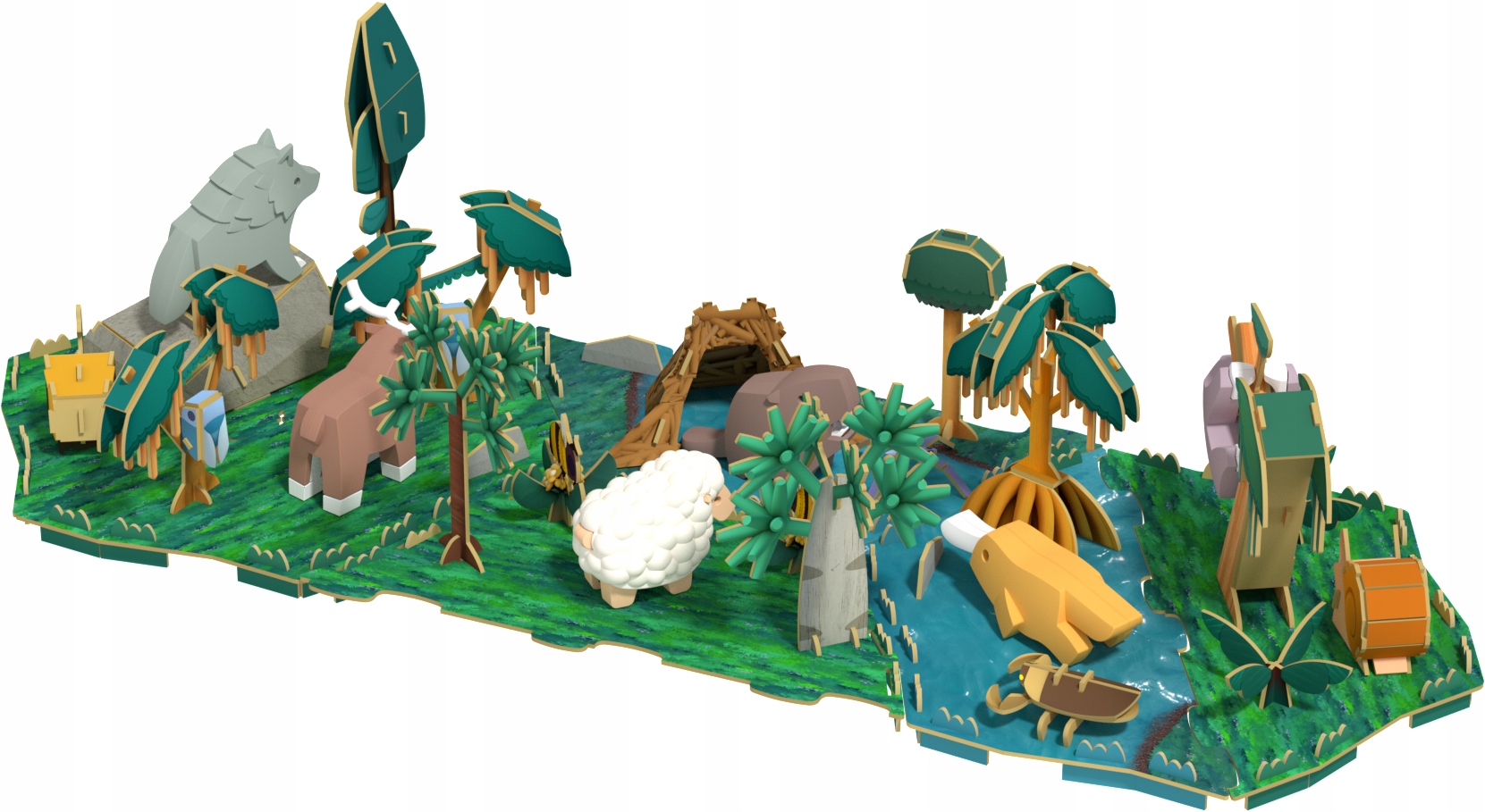 Magnetyczny Składany Wilk ze szkieletem HALFTOYS EAN (GTIN) 6971018971436