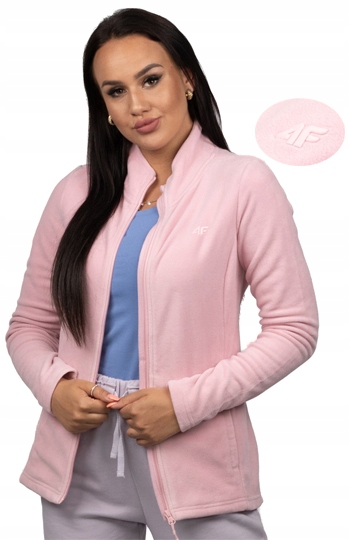 4F DAMSKA BLUZA POLAR KORAL CIEPŁA ROZPINANA R-XXL