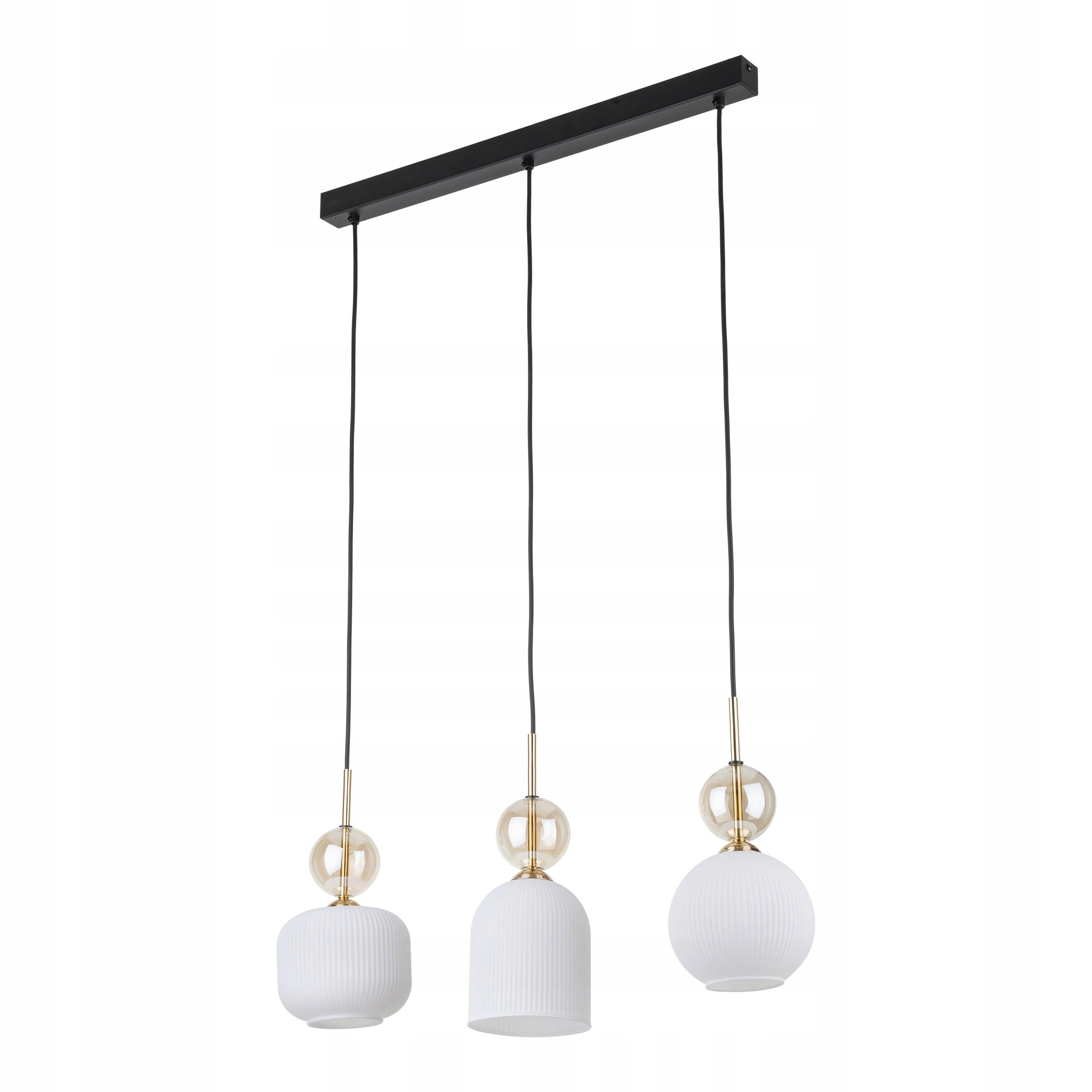 Závesná lampa Sophia čierne tienidlo biela 3xE14 Svetlo Do Obývacej Izby IP20