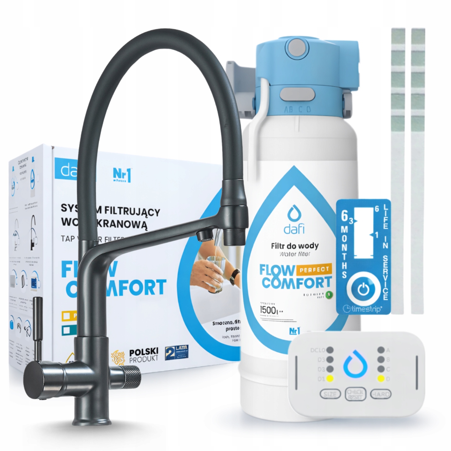 Kuchyňský Kohoutek Na Vodní Filtr Černý A Filtr Pod Dřez Dafi Flow Comfort D-1
