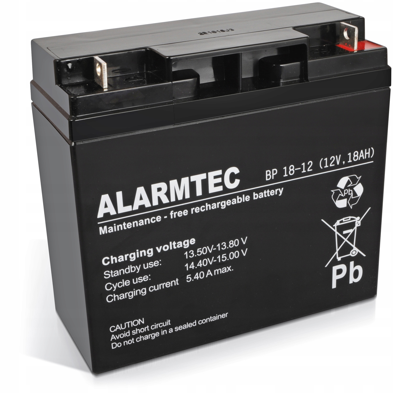 

Akumulator 12V 18Ah Agm Alarmtec BP18-12