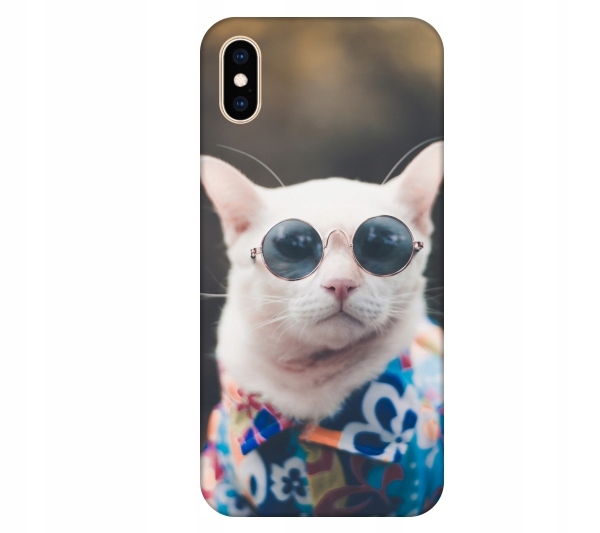 

Etui na telefon iPhone X / Xs Kot hipster smieszne