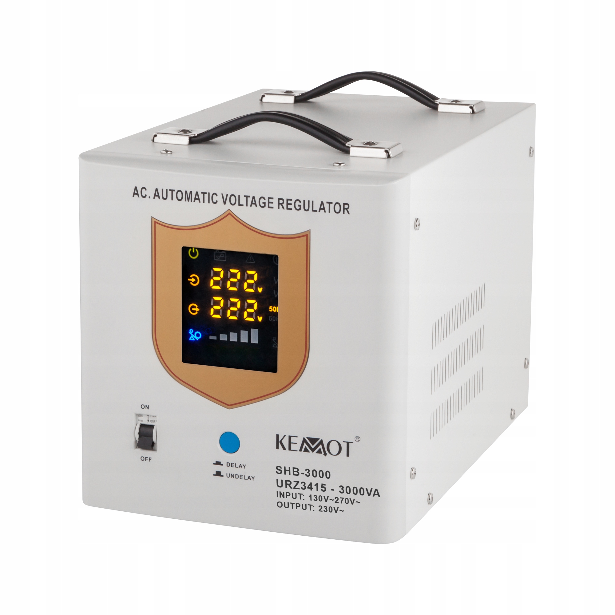 Automatický Stabilizátor Napětí Kemot SHB-3000, Jednofázový, 230 V