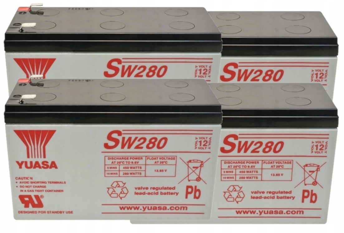 APCRBC31 Rbc 31 #31 Zestaw Akumulatorów Yuasa Do Ups Apc 4x SW280 12V 9Ah