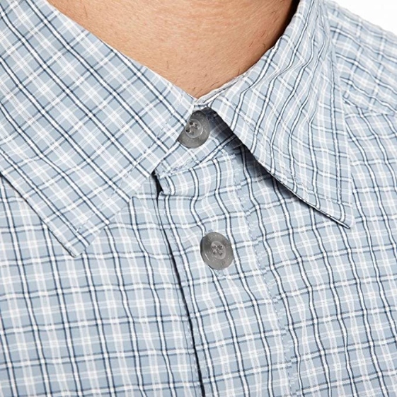 Koszula męska BERGHAUS krótki rękaw kratka blue S Rozmiar S