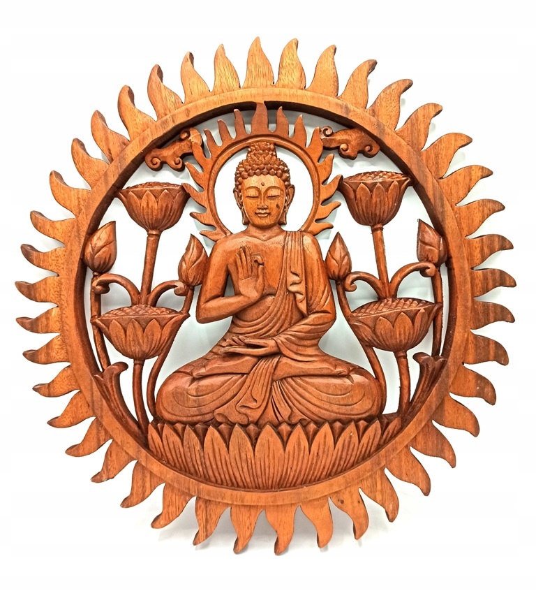 Dekoratívny nástenný panel – Buddha a Lotos 40 cm