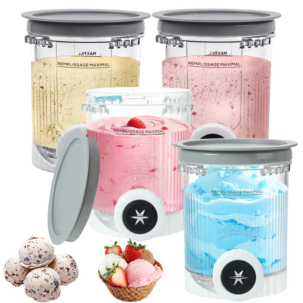 Nádoby na zmrzlinu Bedee 4 ks Bpa Free pro Creami NC701 jako Dárek