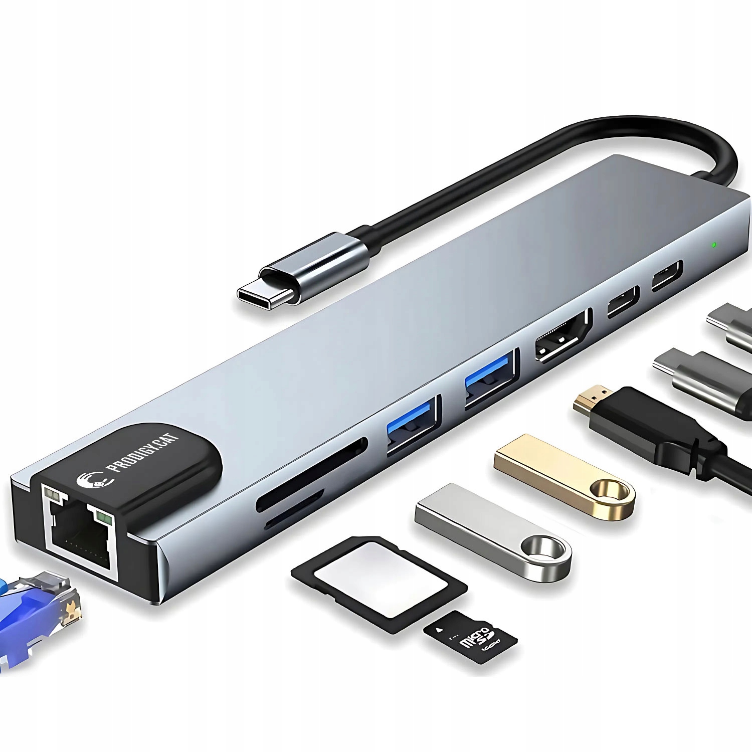 Hub USB prodigy.cat PA-01 8 portów