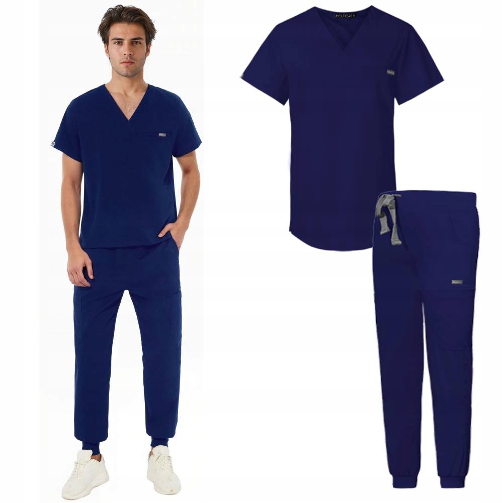 Komplet Medyczny Męski Scrub Uniform Model Antidote Kolor Navy Blue Roz XXL