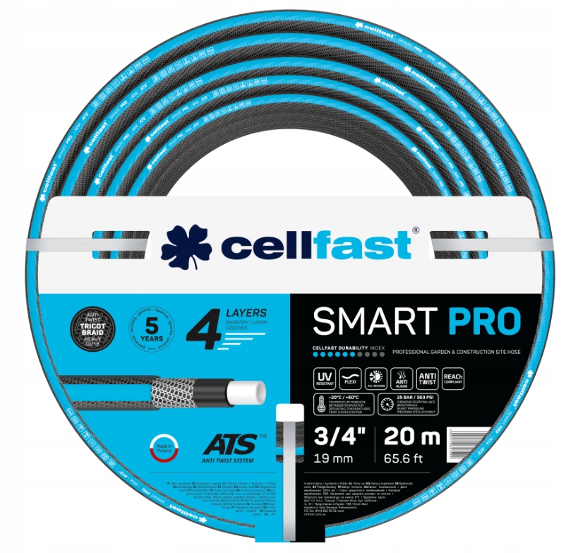 Wąż. Zbrojony Do Urządzeń Zraszających 3/4' Smart 20MB 13-420 Cellfast