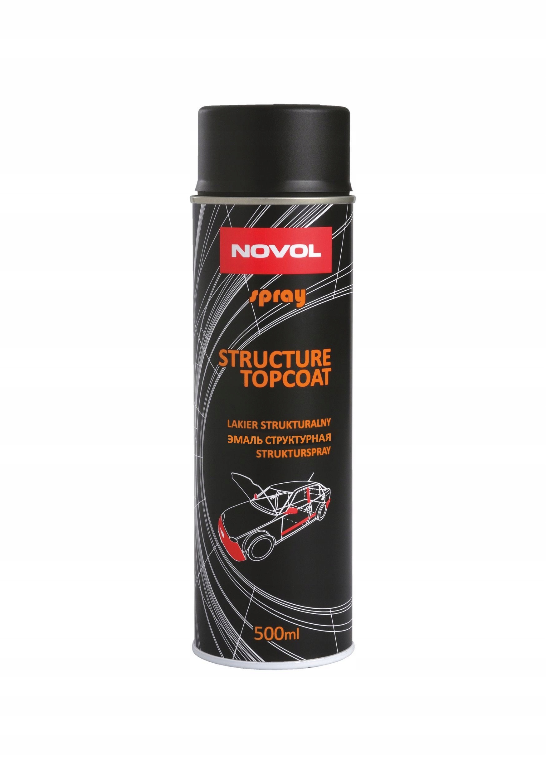 

Novol Topcoat Lakier Strukturalny Czarny Spray