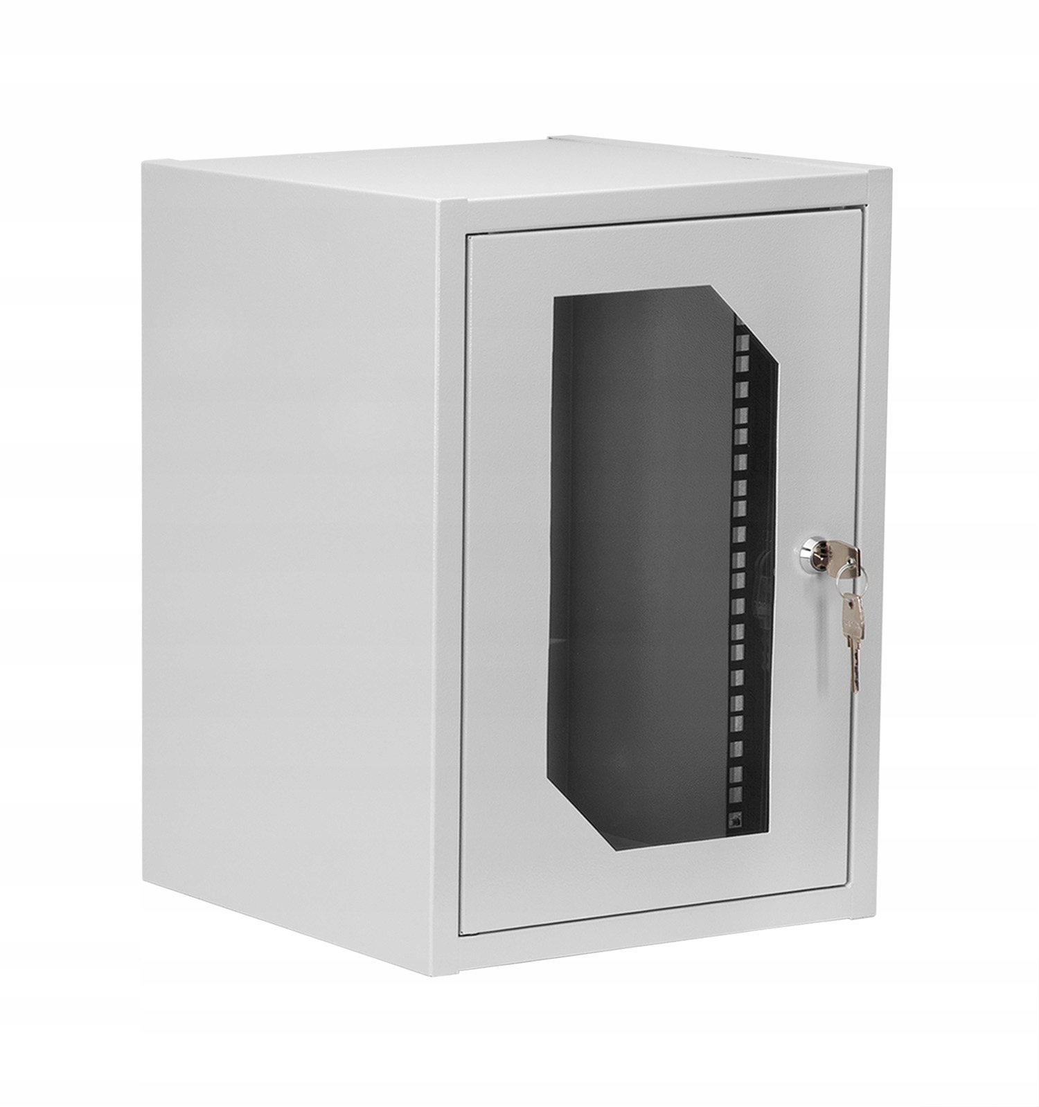 Szafa Wisząca Rack Szafka Serwerowa 10" 9U 300 mm Szara Z Szybą Hartowaną