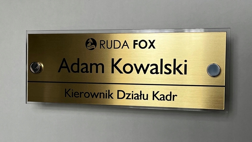 TABLICZKA GABINET kierownik BIURO + DYSTANSE 24x8 Rodzaj tablicy grawerowane