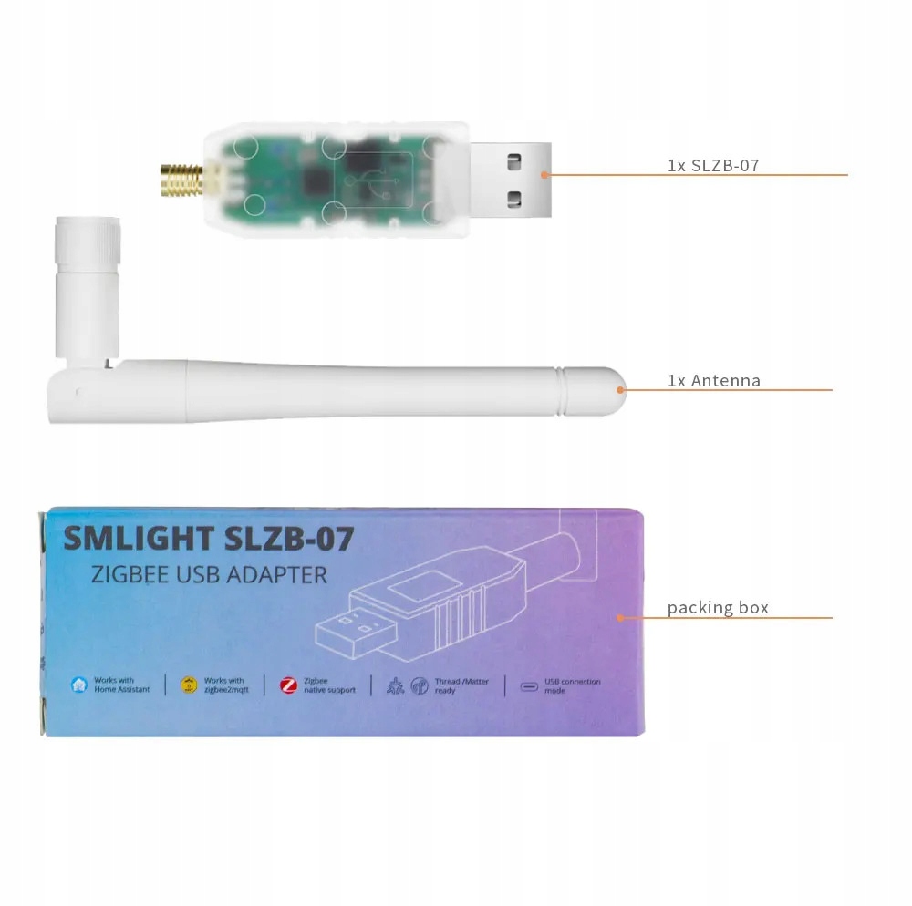 Mini Adapter SLZB-07 Bramka Zigbee EFR32MG21 USB EFR32 do Home