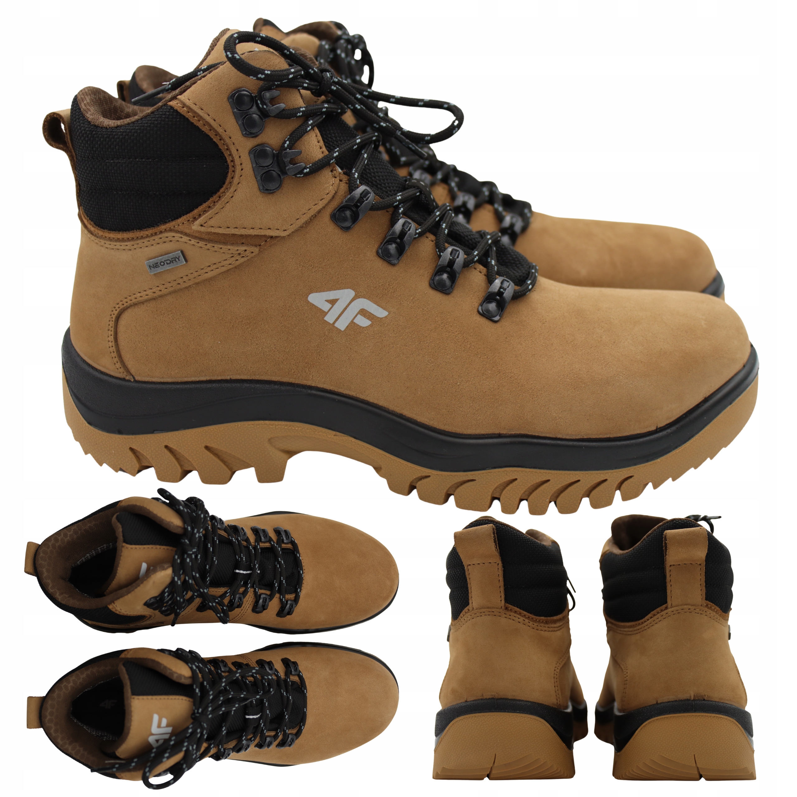 4f Pánské Trekové Boty Podzimní Zimní OBMH257 44S vel. 45 Ponožky Bonus