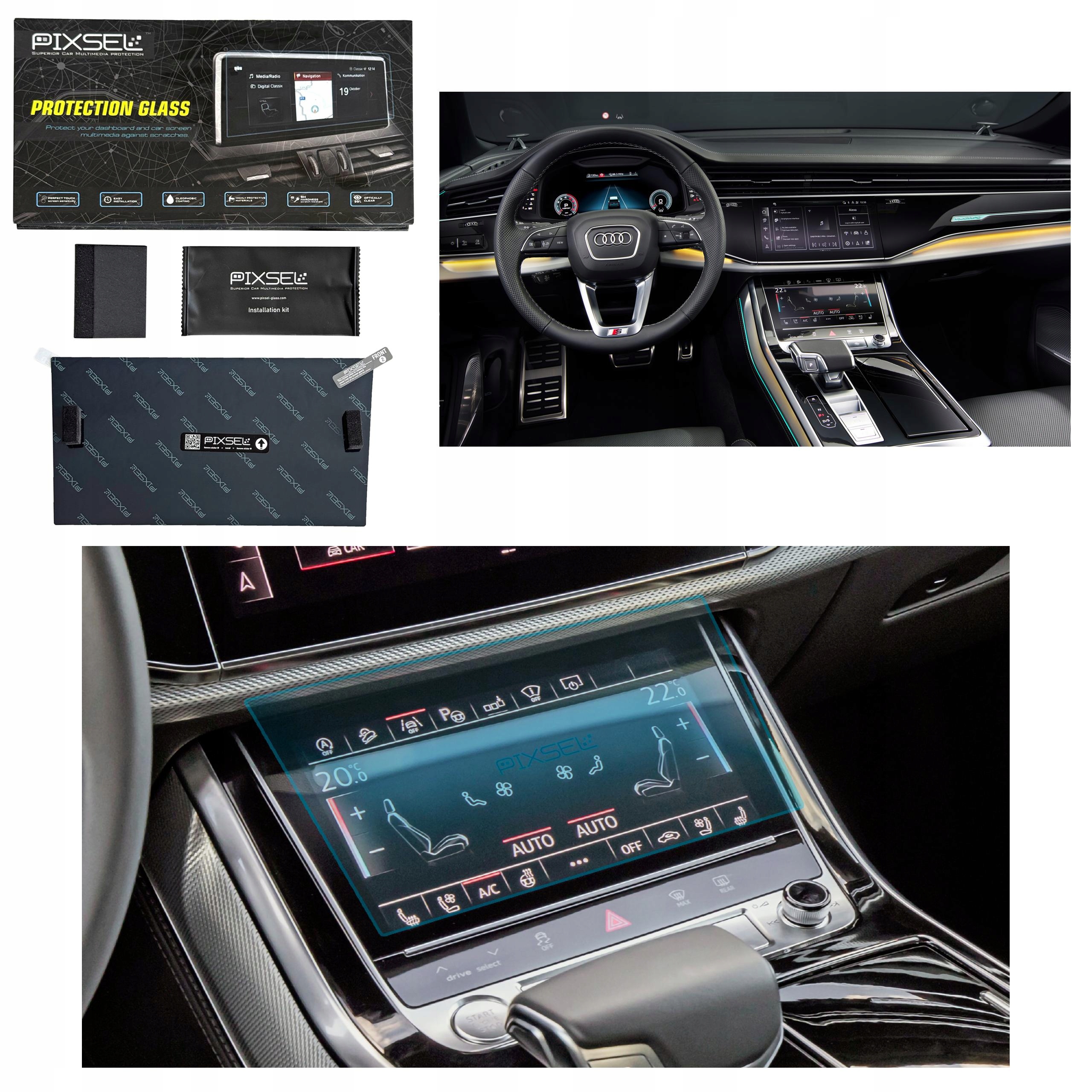 Antyodciskowe Matowe Szkło Ochronne Audi Q8/SQ8/RSQ8-10.2“ 2023-