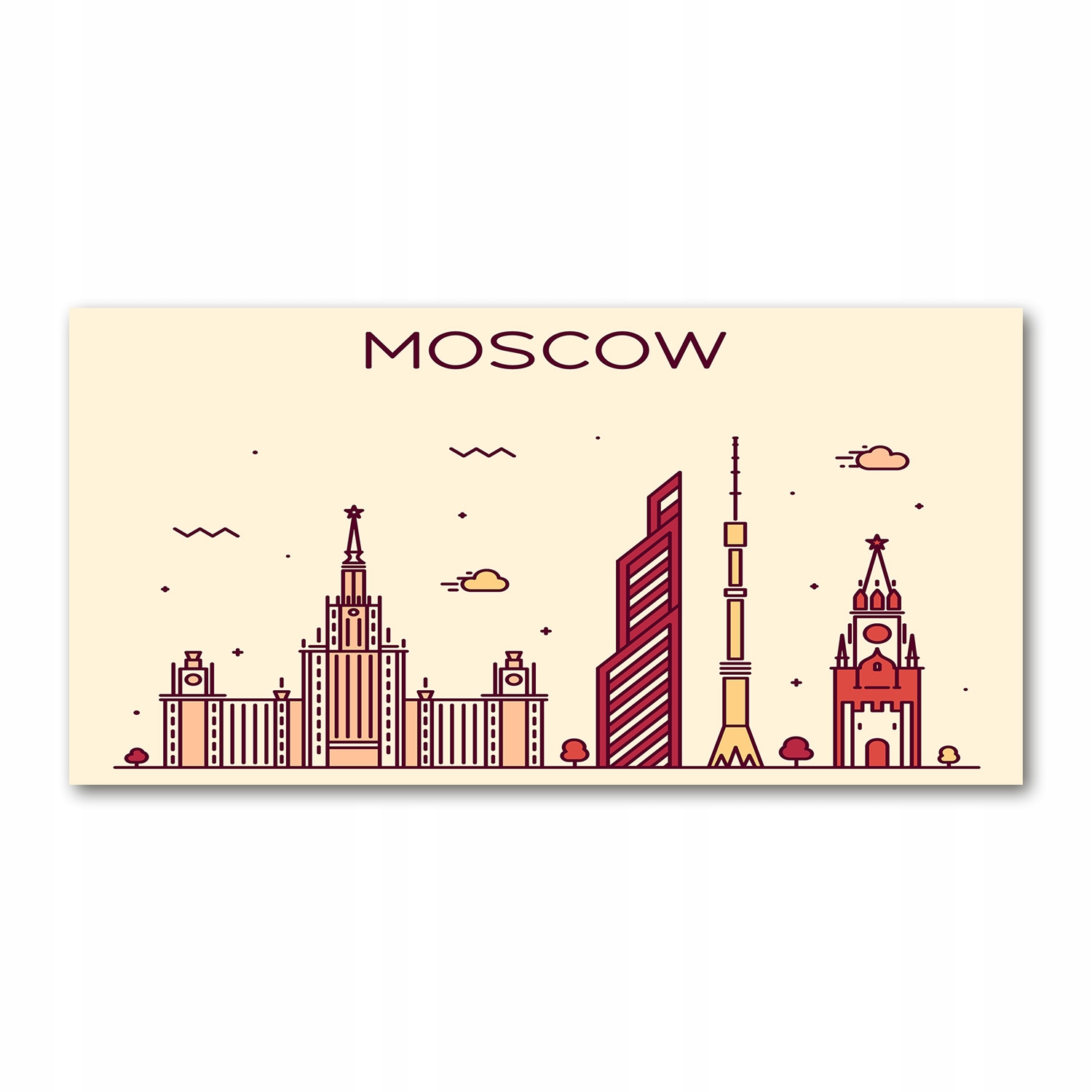 

Foto obraz akryl zdjęcie Moskwa budynki 120X60 cm