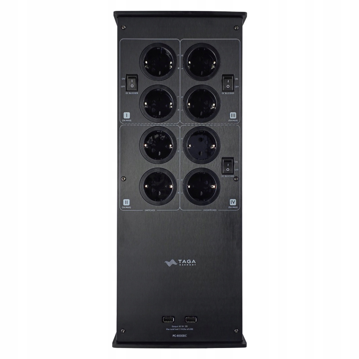TAGA Harmony PC-8000DC Kondycjoner zasilania DC Bloker FILTR USB CZARNY Stan opakowania oryginalne