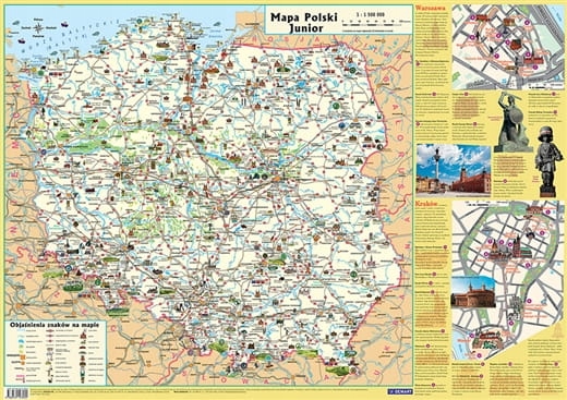 Polska Junior Mapa Ścienna Dla Dzieci