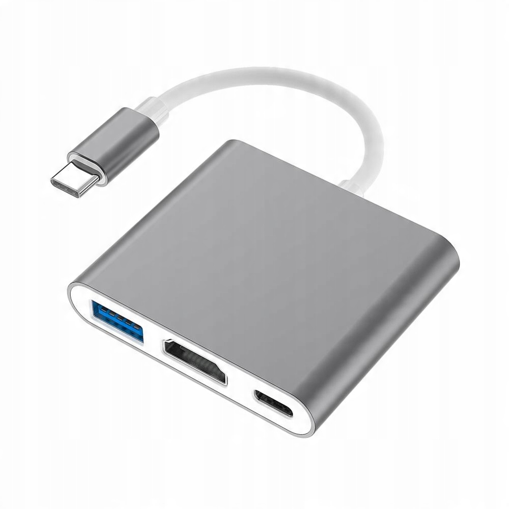 

Przejściówka Adapter Hub Usb-c Hdmi 4K MacBook 3w1