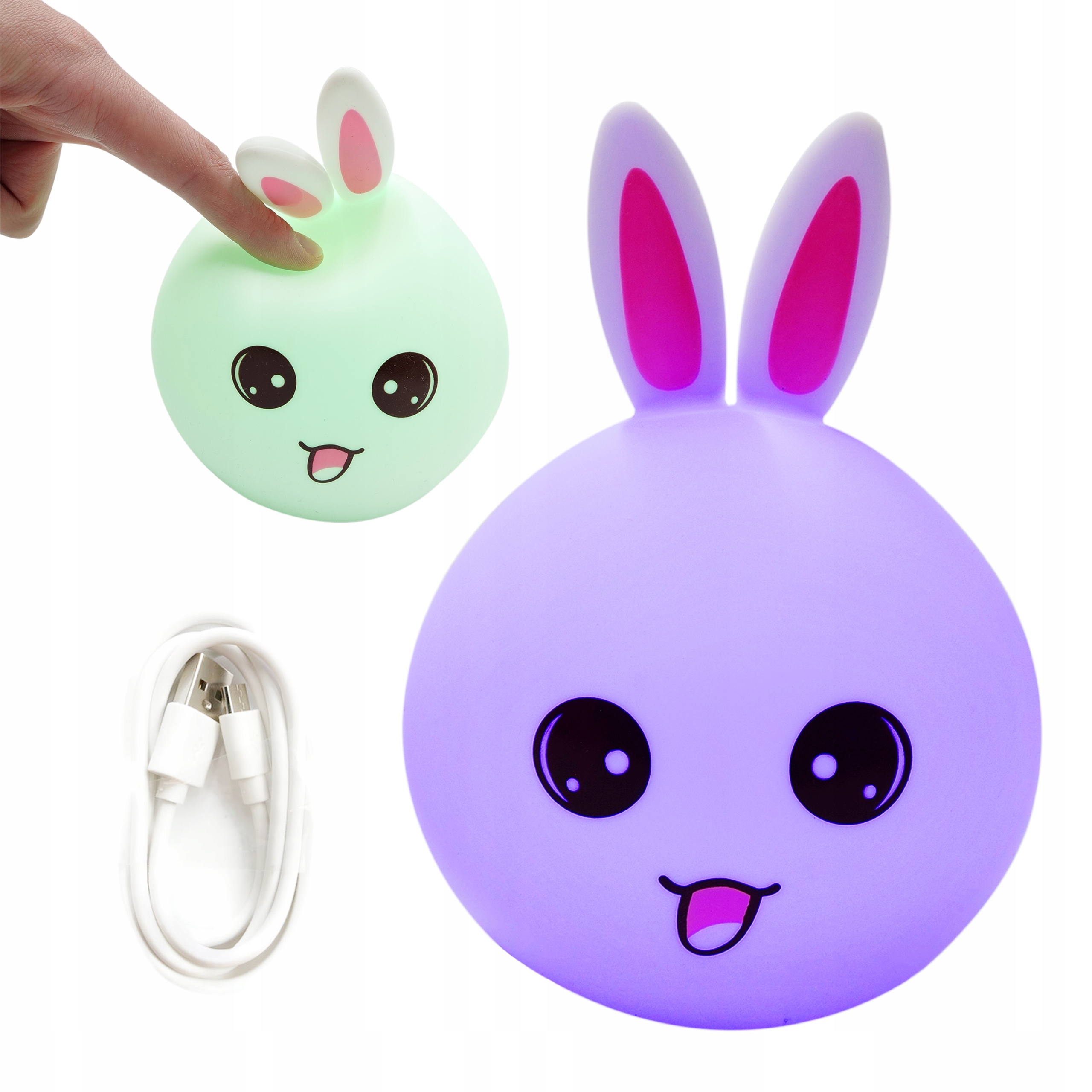 Silikonowa lampka nocna LED RGB KRÓLIK EAN (GTIN) 5906190851758