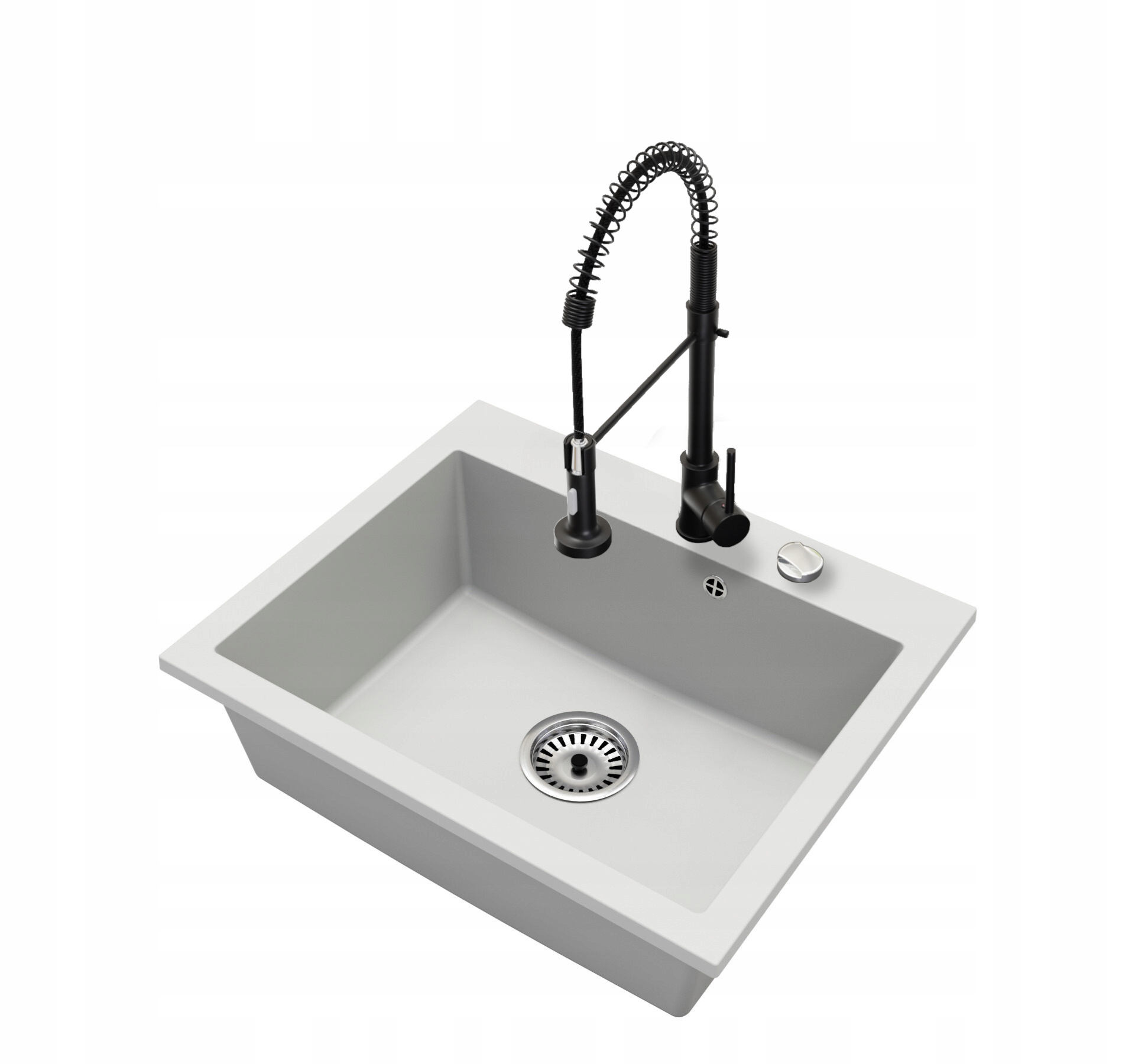 Jednokomorový dřez Brado Elite 60 Baterie Spiral Syfon Automat