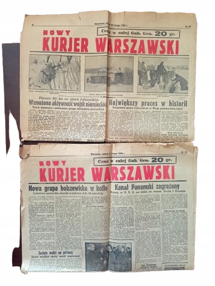Nowy Kurjer Warszawski 2 numery 20 - 21 lutego 1942