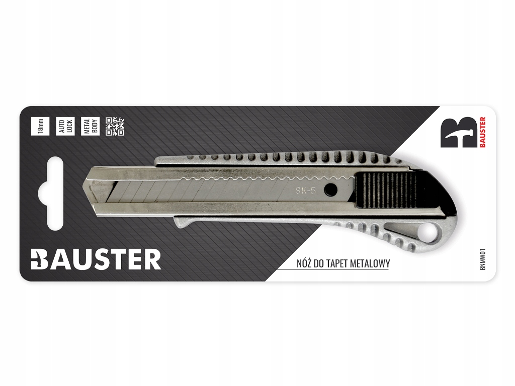 NÓŻ NOŻYK DO TAPET, OSTRZE ŁAMANE 18mm METALOWY