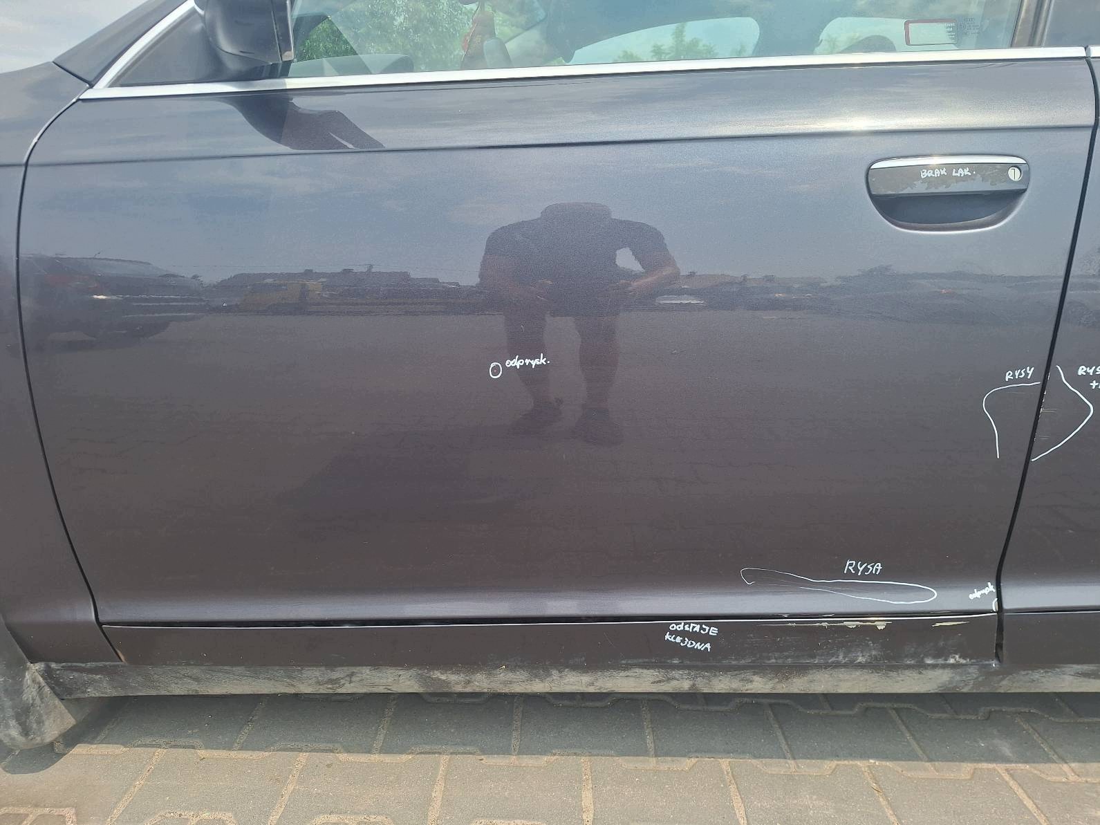 door complete left front + mirror AUDI A6 C6 LZ7Q