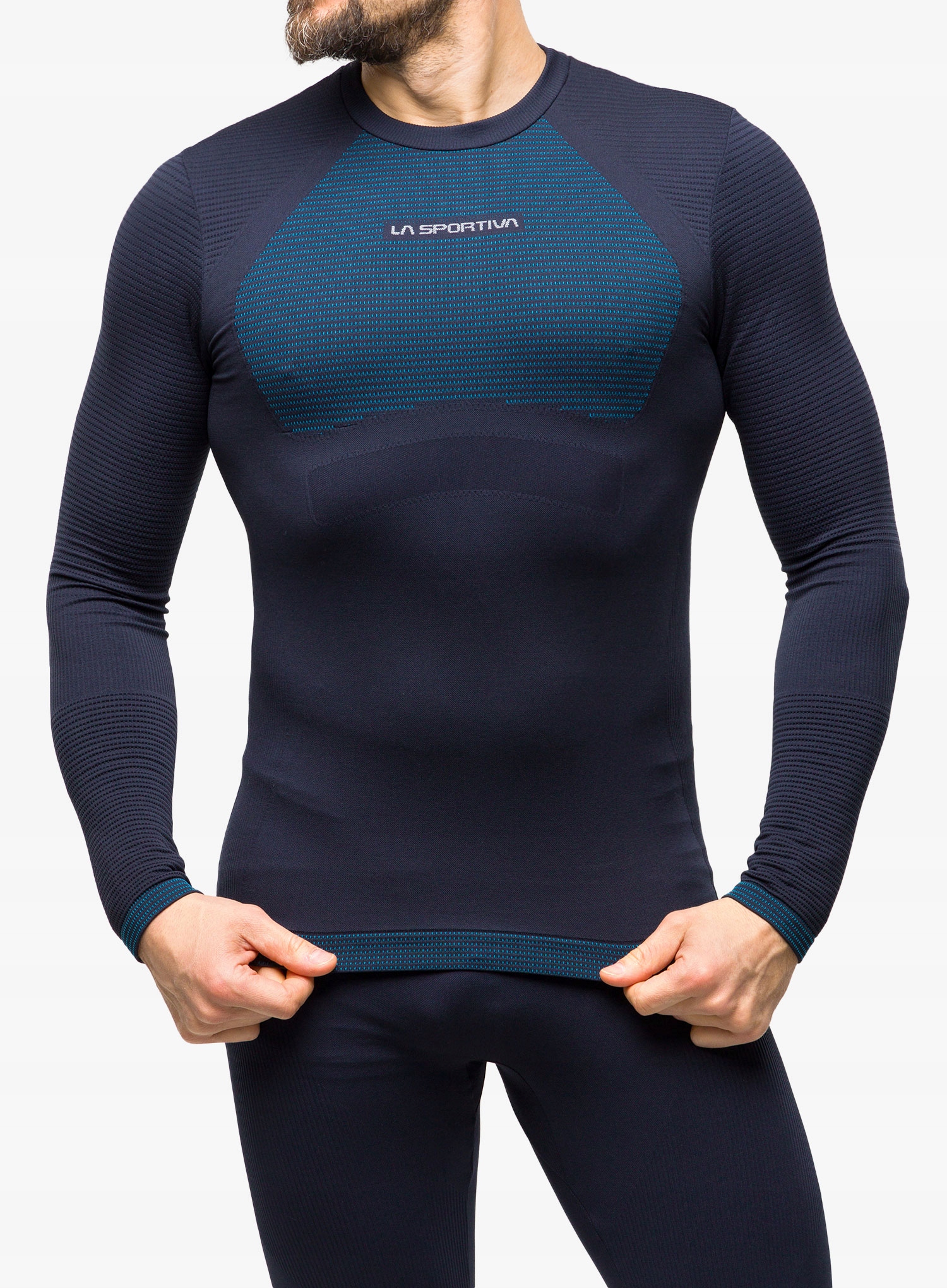 Mikina La Sportiva Synth Light s dlouhým rukávem tmavě modrá/elektrická