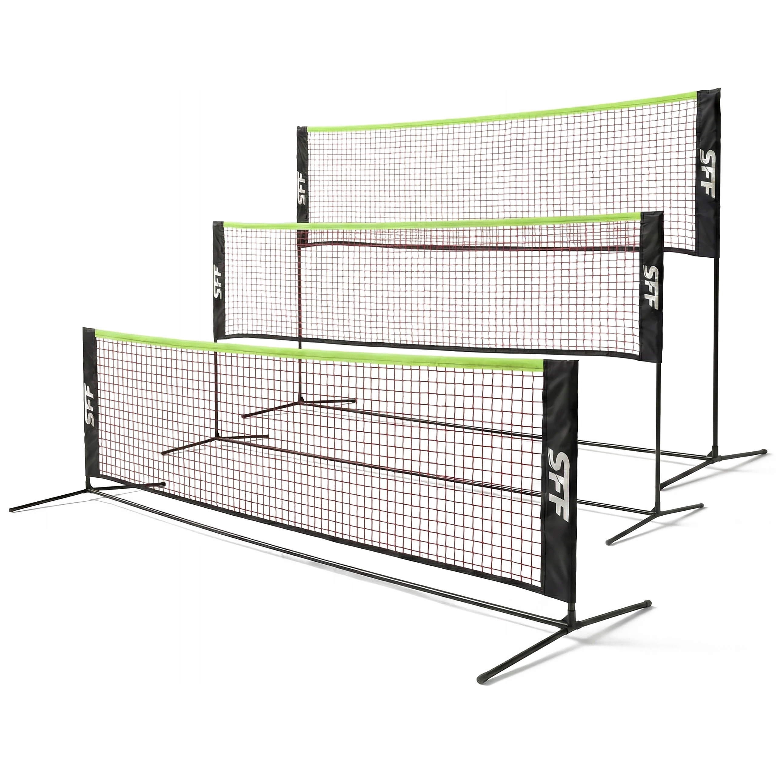 ZESTAW DO SIATKÓWKI 3w1 SIATKA DO BADMINTONA TENISA SKŁADANY PRZENOŚNY