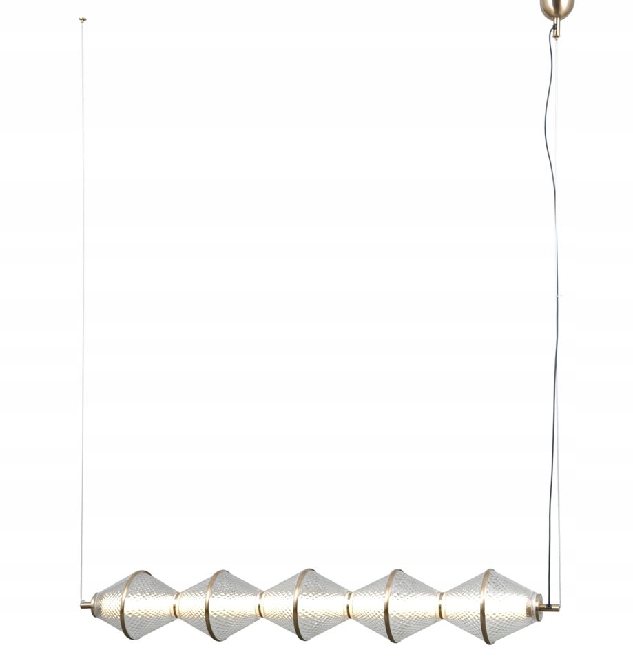 Závesná stropná lampa Led zlatá glamour do jedálne, obývacej izby, haly Fuente 5