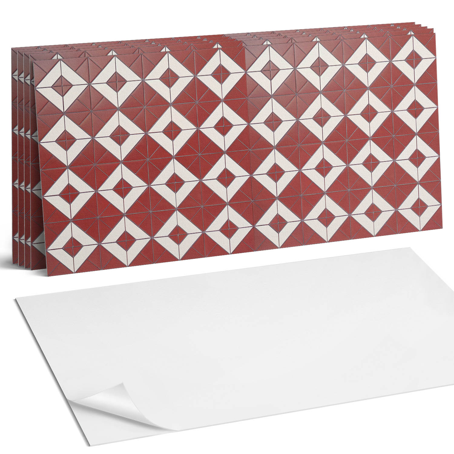 Sada Pvc vinylových dlaždíc Geometrické vzory v harmónii 6 x 60 x 30 cm