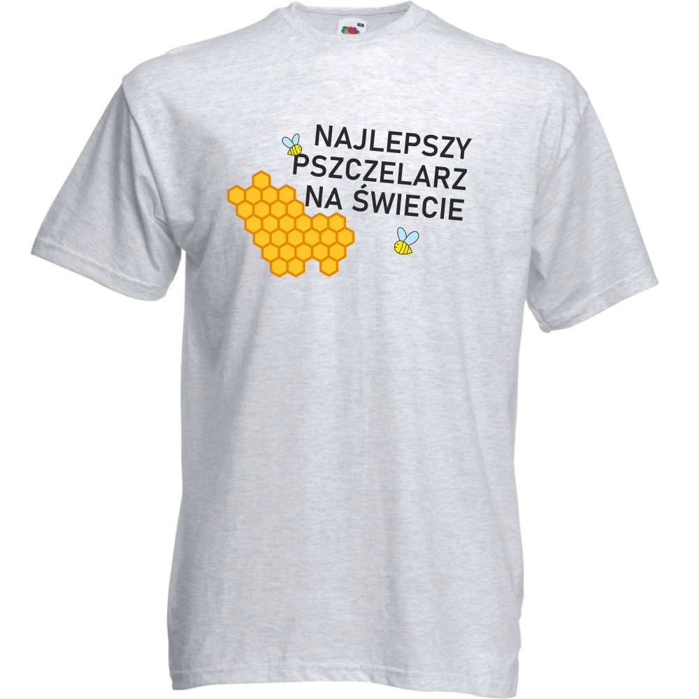 

Koszulka najlepszy pszczelarz XXL ash szara