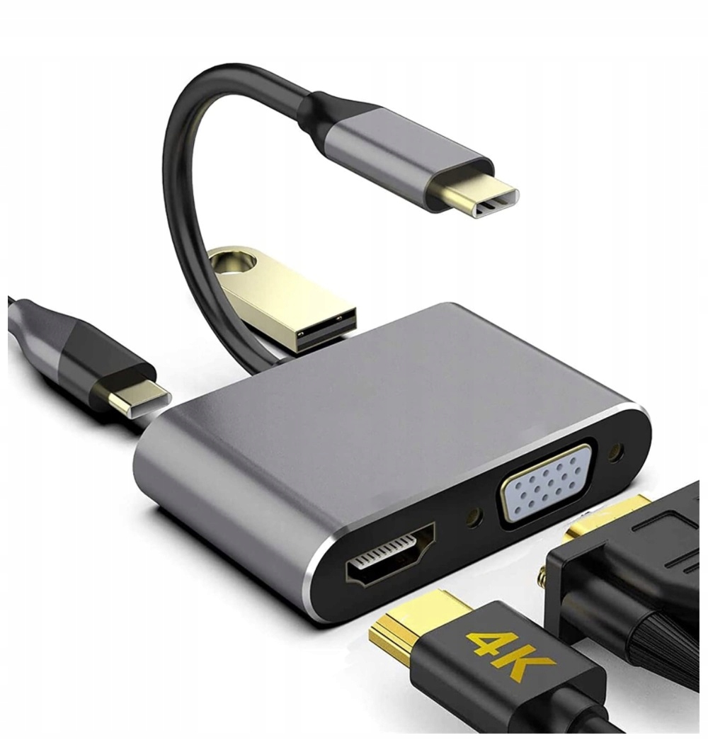 

Przejściówka 4w1 Thunderbolt 3 Hdmi 4K Vga Usb 3.0