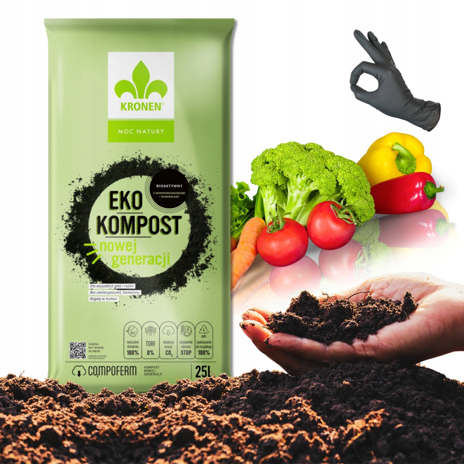 

Nawóz Kompost Ogrodniczy 100% Naturalny 25 L Eko