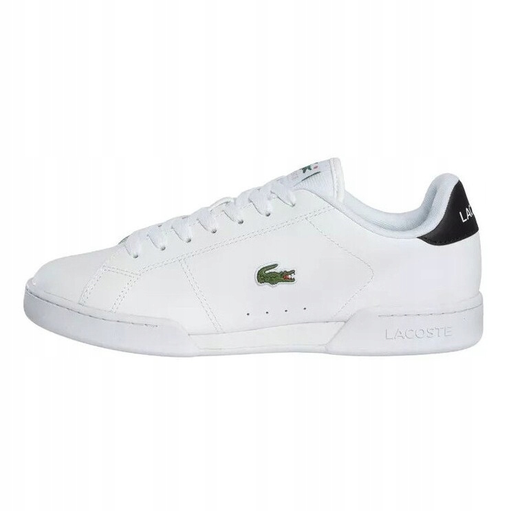 Buty Męskie Lacoste Carnaby Klasyczne Trampki Na Co Dzień Białe Skórzane