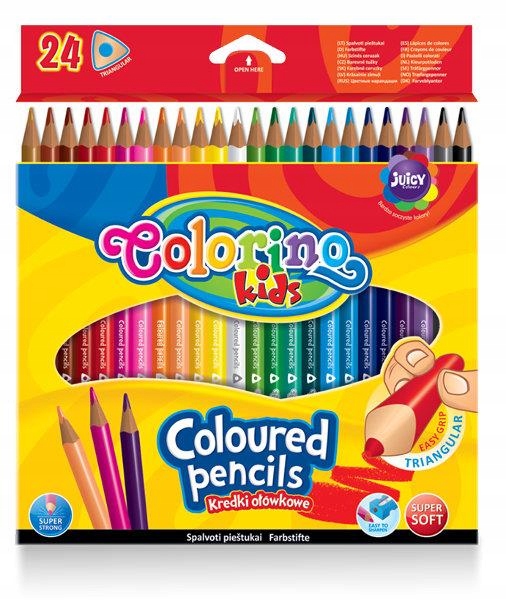 

Colorino Kredki ołówkowe trójkątne 24