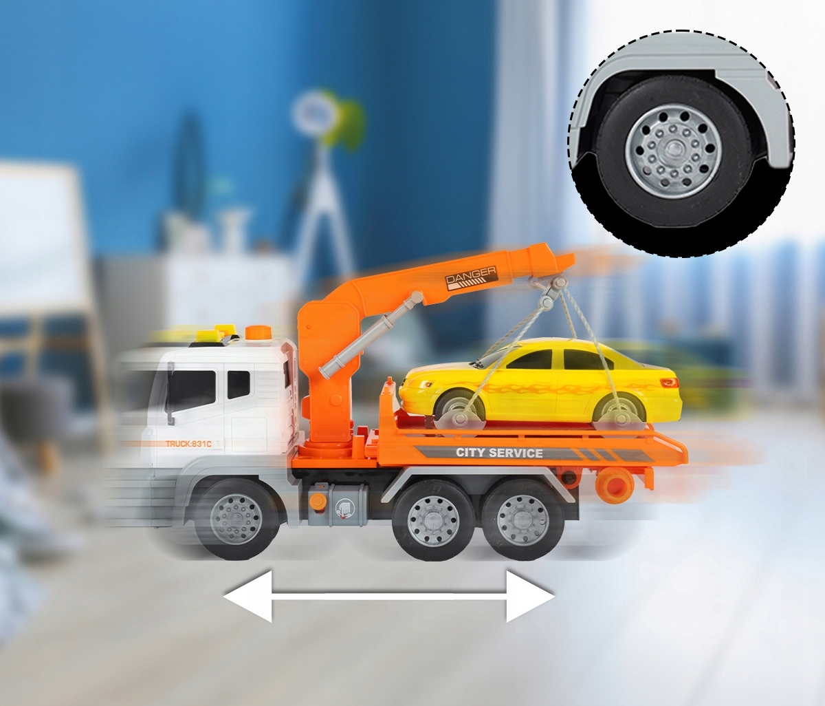 SAMOCHÓD AUTO POMOC DROGOWA LAWETA PODNOŚNIK CIĘŻARÓWKA NAPĘD AUTKO OSOBOWE Płeć chłopcy