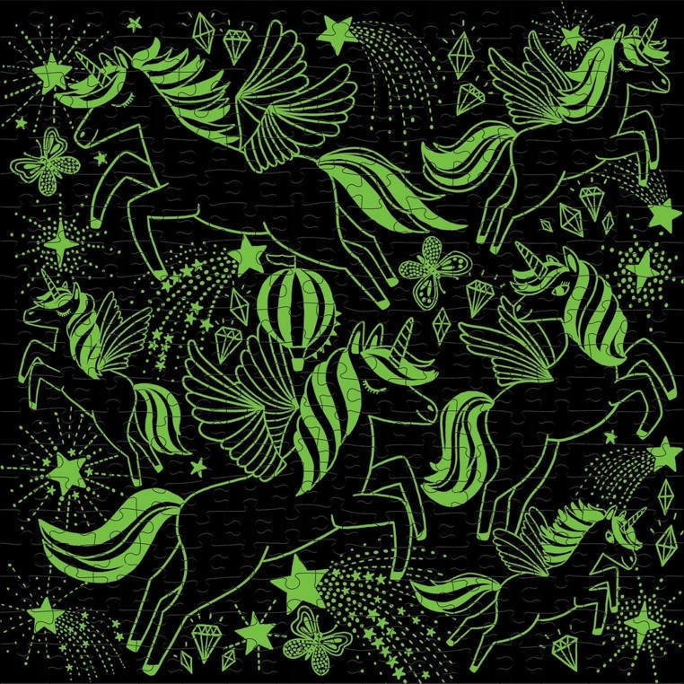 Puzzle świecące w ciemności Jednorożce 300 elementów 7 lat+, Mudpuppy Liczba elementów 300