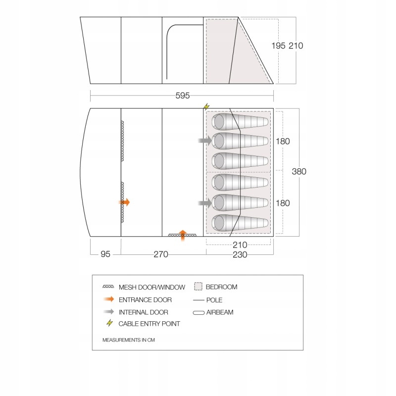Vango Aether 600XL Namiot 6-osobowy niebieski Marka Vango