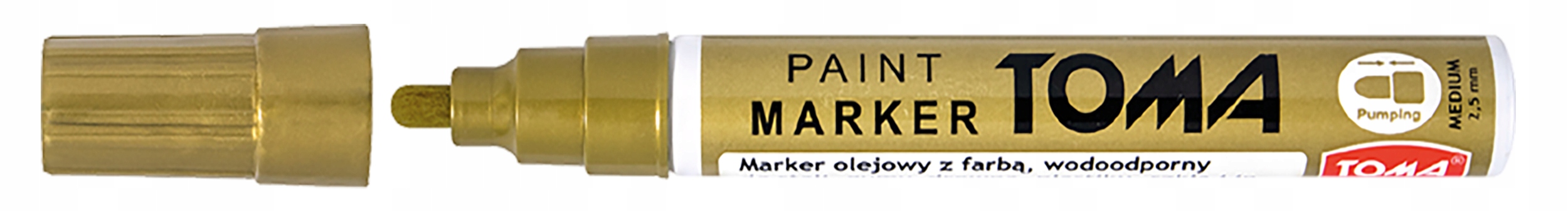 Marker olejowy mazak olejny ZŁOTY TOMA do opon