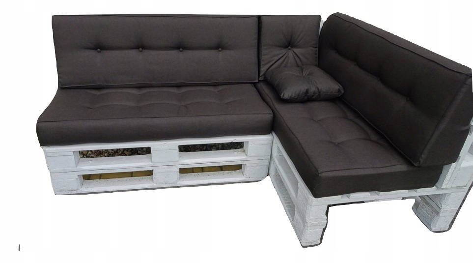 Poduszki na trzy Palety kpl 6 szt 120 X 60 Brąz