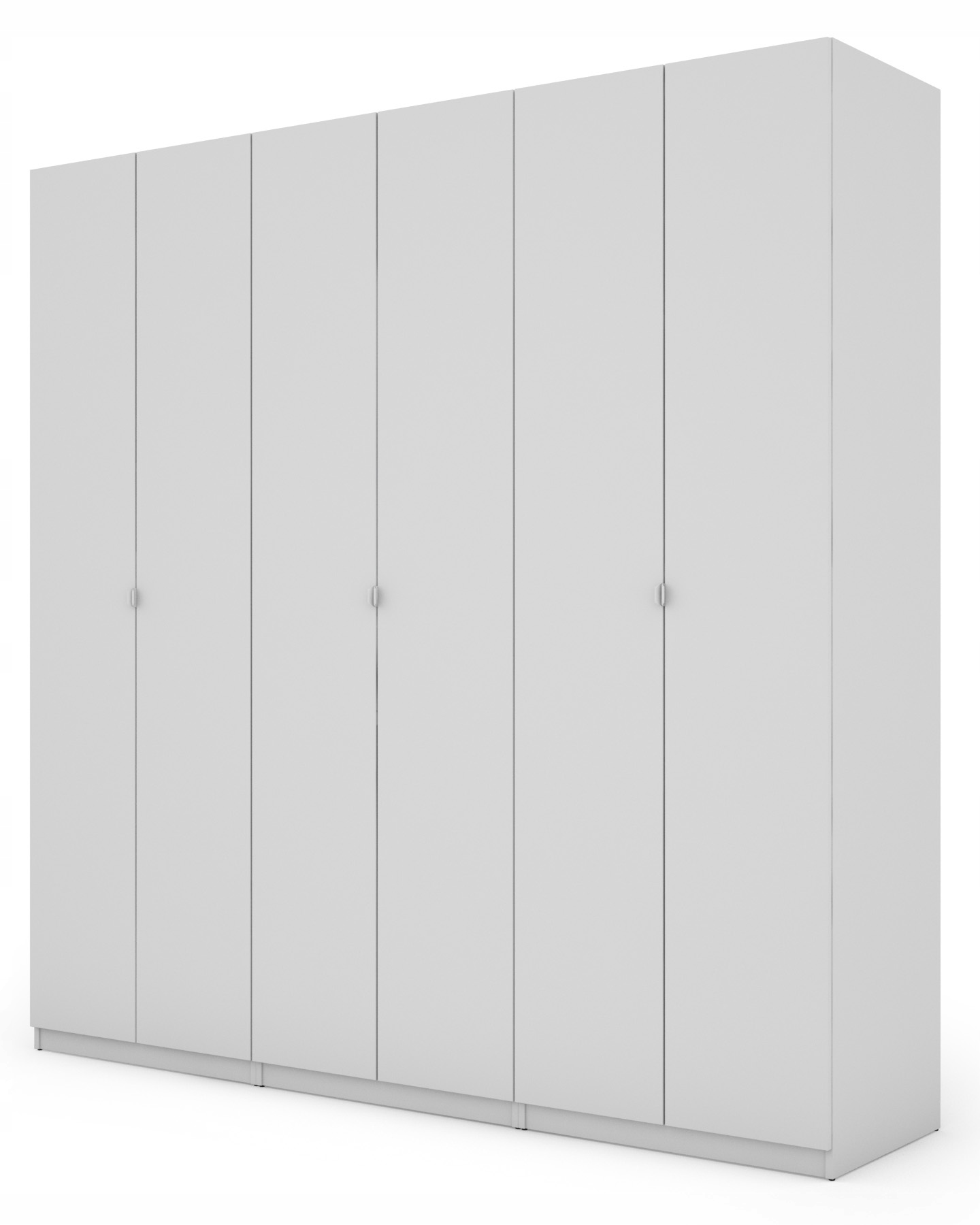 

Szafa biała 6 drzwiowa 240 cm szuflady Pantograf