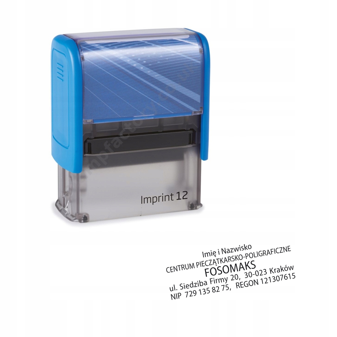 

Pieczątka z własnym tekstem Imprint 12