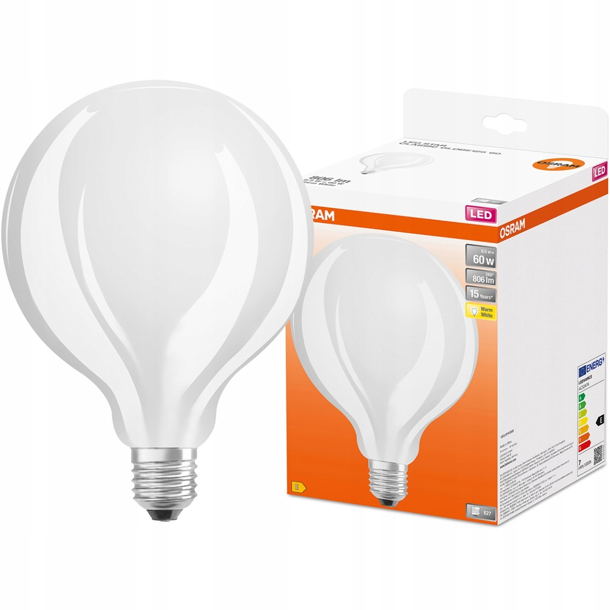 

Żarówka Led E27 G125 17W 150W 2700K Filament Osram