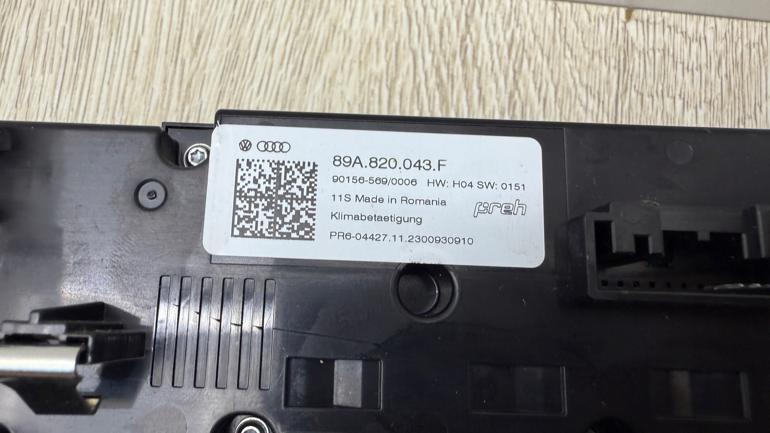 Unite commande clima OGRZEWANIA AUDI Q4 E-TRON 89A820043F K116/1327LI