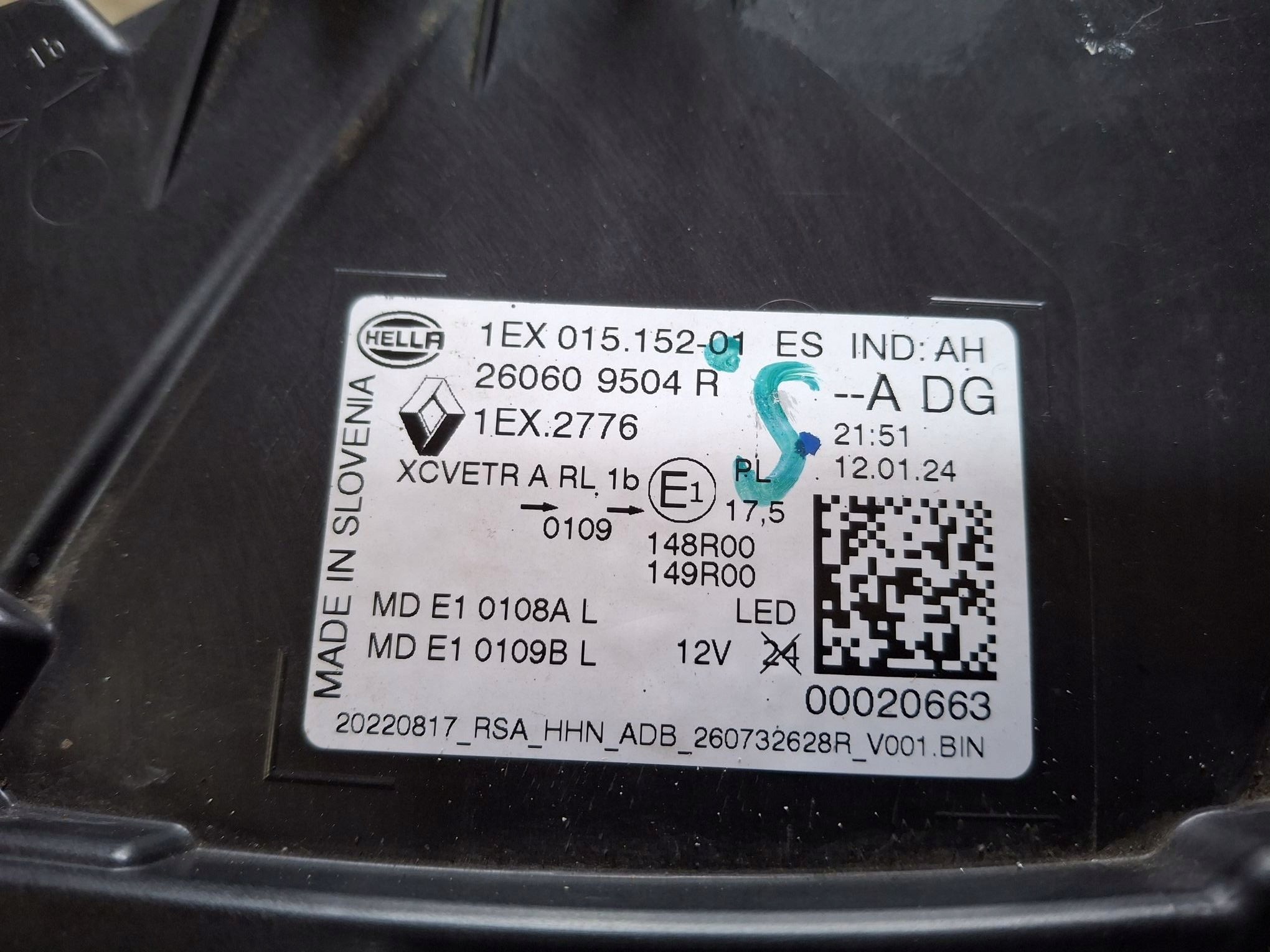licht links vorne FULL LED MATRIX VISION RENAULT AUSTRAL 2022R->