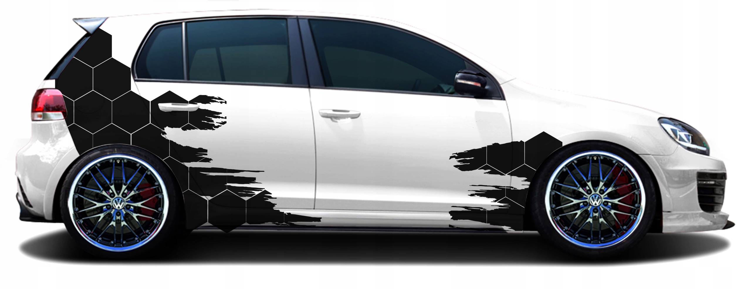 NAKLEJKI na Auto MOTYW HEXAGON 4 arkusze KOLORY Producent code MG108